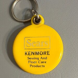 Vintage Sears Kenmore Yellow Keychain